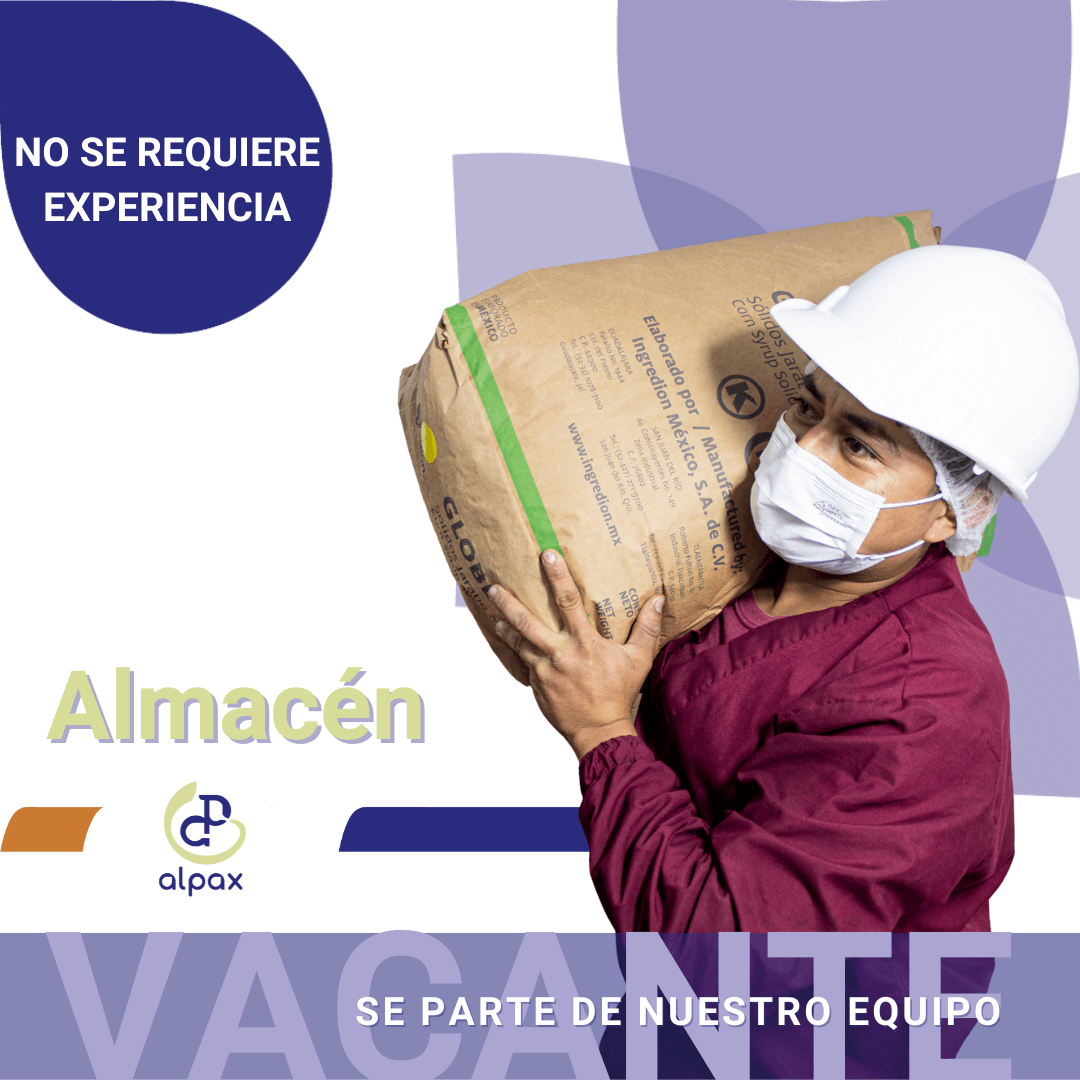 Vacante Almacen para Alpax Productos Naturales