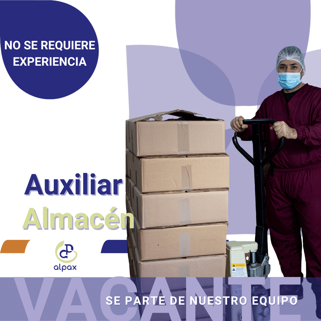 Vacante Auxiliar Almacen para Alpax Productos Naturales